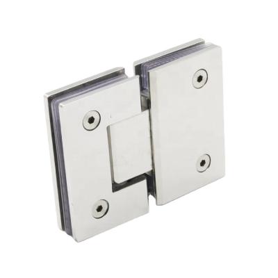 China Factory Price Modern Square Beveled Edge 304 Zinc Alloy Bathroom Glass Door Hinge 180 Degrees for sale