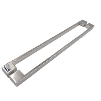 China Modern Pull Zinc Alloy Door Handle Chrome Finished Glass Door Handles for sale