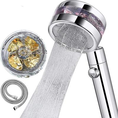 China GUIDA 719015 Modern Water Saving Flow Free 360 ​​Degree Rotating With Fan ABS Rain Spray Nozzle 360 ​​Bath Shower Head for sale