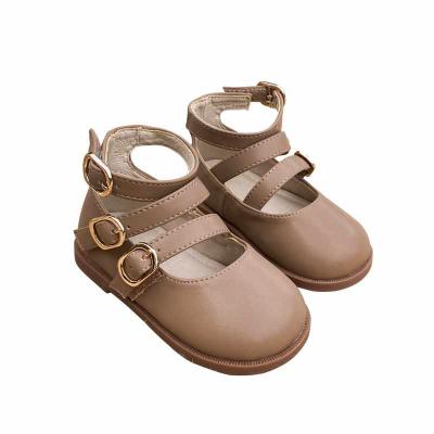 China Baby Sweat-absorbent Sandals For Girls 2021Spring Roman Sandals Princess Casual Leather Shoes And Summer Children New for sale