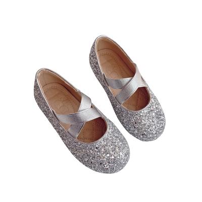 China Original High Quality Stylish Shoes Anti-slippery Professional Princess Shoes Sparkling Crystal Dance Shoes Children's Bling Bling Girls for sale