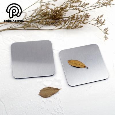 China Pophorizon Matte Silver Color Metal Coaster Viable Mug Without Logo for sale