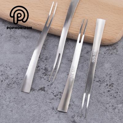 China Pophorizon Stainless Steel Viable Fruit Fork Custom Logo Salad Fork for sale