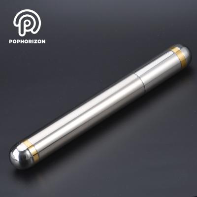 China Pophorizon Sustainable Stainless Steel Gold Plated Cigar Tube For Men for sale