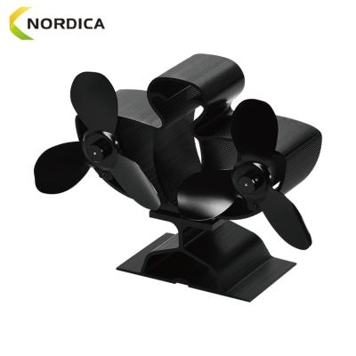 China Eco Aluminum Portable Stove Fan Chimney Heat Powered Stove for sale