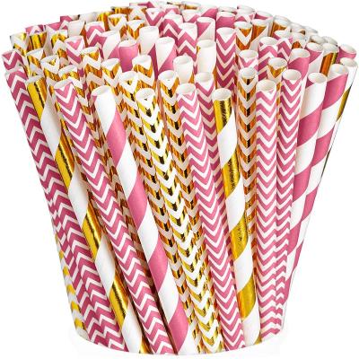 China Paper Hot Sale Natural Color Paper Straws For Milk Biodegradable Eco-friendly Drinking Fully Curved Paper Straw for sale