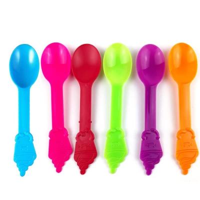 China Eco-friendly Disposable 100% Compostable Ice Cream Spoon Mini Spoon Yogurt Ice Cream Paper Spoon for sale