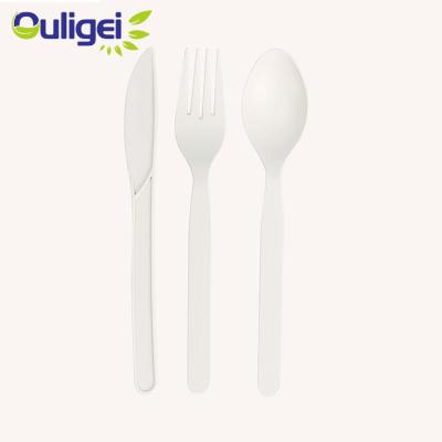 China Disposable Eco Friendly High Quality Cornstarch Cutlery set Disposable  Biodegradable Cutlery For Restaurant for sale