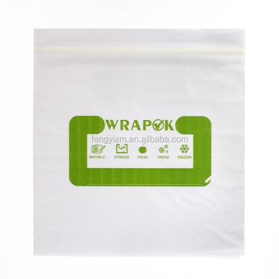 China BIODEGRADABLE PLA eco corn starch biodegradable food freezer zipper compostable ziplock bag for sale