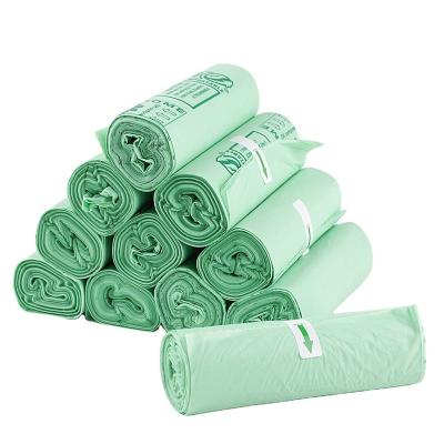 China BIODEGRADABLE Custom Printed Black Disposable 100% Biodegradable Manufacture Trash Bags Garbage Plastic Roll Bag for sale