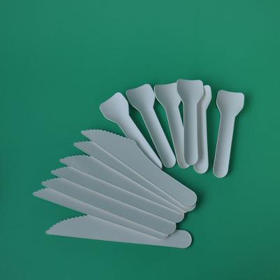 China Eco-friendly custom Flatware Disposable paper knife fork spoon Cutlery for sale