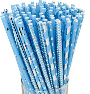 China Paper Custom Disposable Colorful Paper Straws Thickened Biodegradable Drinking Paper Straws for sale