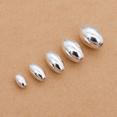 China DIY Making Bracelet Jewelry Wholesale High Quality Drum Shape 925 Sterling Silver Bead Spacer Beads Drum Silver Beads for sale