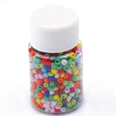 China DIY Crystal Jewelry Making 2mm Colorful Series Packed In Bottle Rice Seed Glass Beads for sale