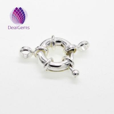 China Unique Jewelry Findings 925 Sterling Silver Round Wheel Clasp For Bracelet Making Connector Clasp for sale