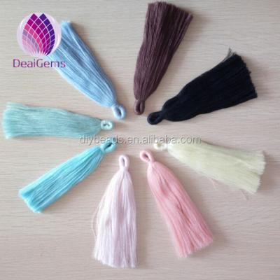 China Long Fringe Easy Tassel Decoration Cotton Tassel For Dresses Jewelry for sale