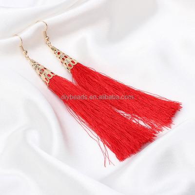 China cell phone & decorative & Necklace & High Quality Wristband 7cm Polyester Tassel With Gold Hook For Hang In Car Clothes for sale