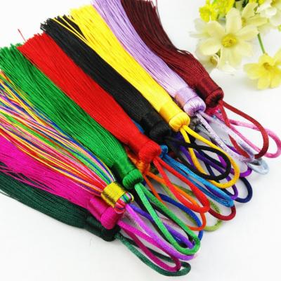 China Wholesale cheap national costume long tassel 16cm cell phone polyester tassel for decoration for sale