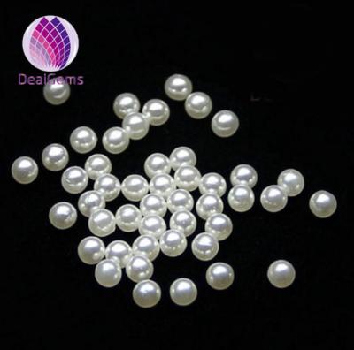 China Imitation Pearl Plastic Material 10mm No Hole White Color ABS Imitation Pearl for sale