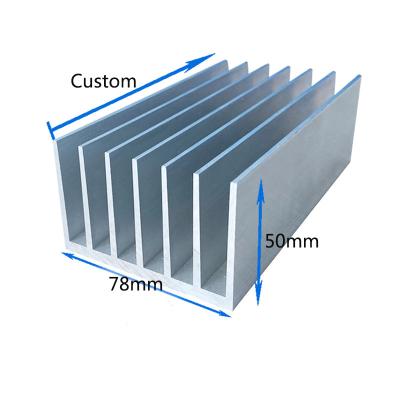 China Radiator Width 78 Mm Extrusion Profile Aluminum Profile Radiator CNC Service Aluminum for sale