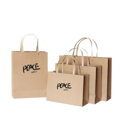 China Recyclable bags brown bag boutique printed wedding gift candy sacola kraft paper bag for sale