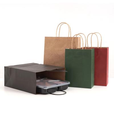 China Recyclable Premium Kraft Paper Bags With Handles For Party, Wedding Business, Shopping, DIY, Gifts for sale