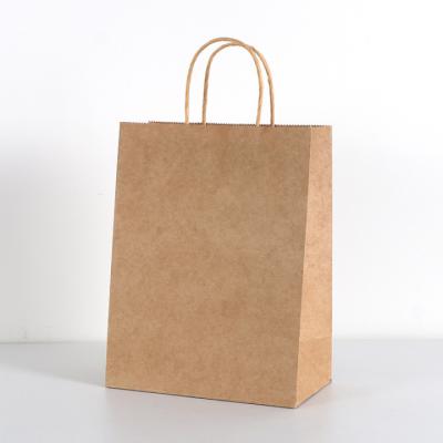 China Custom Recyclable Kraft Paper Gift Bag Milk Tea Clothing Store Packaging Bag for sale