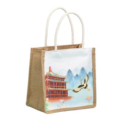 China Recyclable Customize Burlap Sack Wholesale Reusable Eco Friendly Shopping Packaging for sale