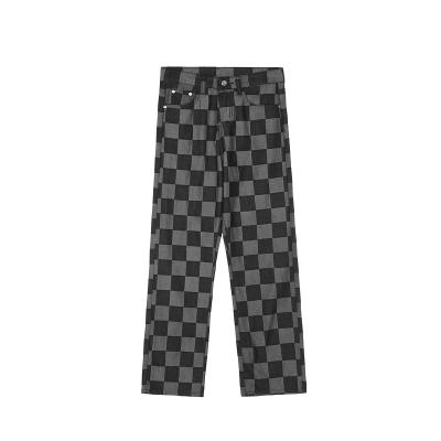 China Mens streetwear hip hop plaid anti-pilling custom design d1005 track pants men pants for sale