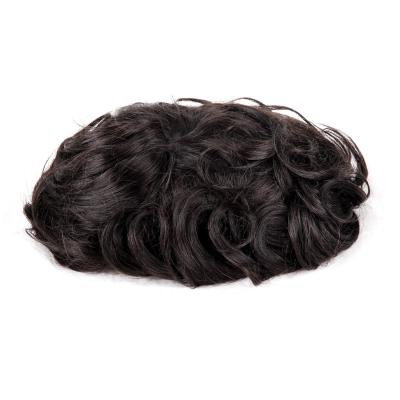 China 100% Brazilian Virgin Hair Wholesale Human Hair Wig 100% For Men Brazilian Virgin Hair Cuticle Aligned Hair To Lace Thin Skin Stick Men for sale