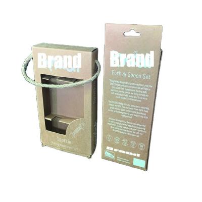 China Sustainable Professional Manufacturer Kraft Paperboard Material Product Packaging Custom Box Kraft-paper Boxes With Clear Window Cut-out for sale