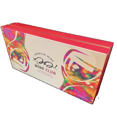 China Recycled Materials Wholesale Custom Logo Luxury Folding Closure Paper Cardboard Packaging Set Wine Magnetic gift box for sale