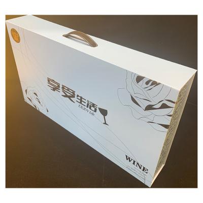 China Recyclable Deluxe Rigid Set-Up Collapsible/ Foldable Wine Boxes with Magnetic Closure product packaging custom box for sale