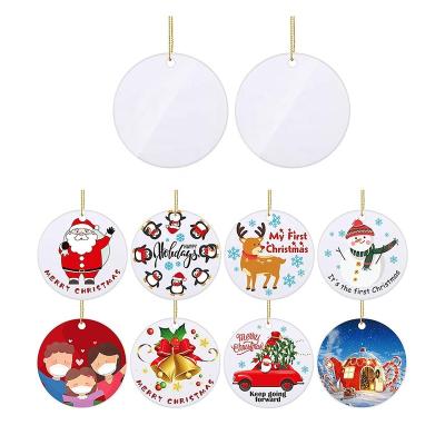 China Sublimation Printing MDF Board Heat Transfer Christmas Ornaments Pendants Charm Blanks DIY ID Name Tag Sublimation Keychains Sublimation Keychains for sale