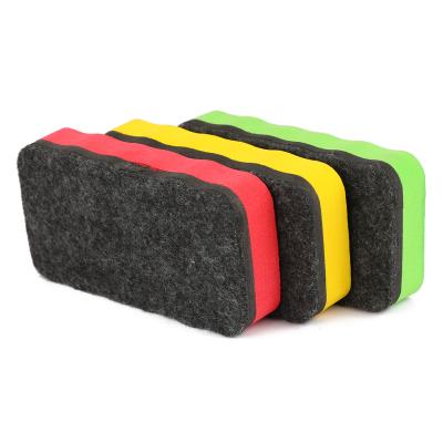 China magic sponge eraser ergonomic mini shape dry EVA custom felt magnetic whiteboard eraser blackboard remover 001 for sale