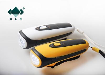 China Mini High Power Dynamo Led Flashlight Crank Power Bank Lightweight for sale