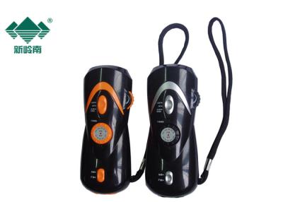 China Hand Crank Dynamo Flashlight Emergency Torch Radio For Supermarket / Hotel for sale