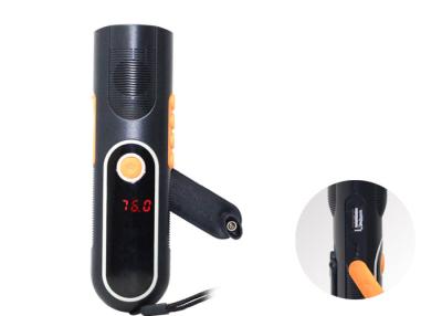 China High Intensity Dynamo Flashlight Radio On Mobile Phone Emergency Alert Radio for sale