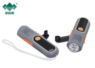 China Rechargeable Torch Dynamo Hand Crank LED Flashlight Radio For Mobile Phone for sale