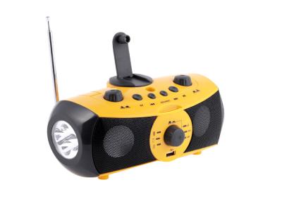 China Hand Crank Dynamo Multifunctional Radio Player And Speaker With Phone Charger for sale