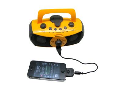 China Portable Multifunctional Player Hand Crank Radio Flashlight With AM FM Radio for sale