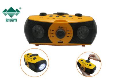 China Camping Hand Powered Multifunctional Player For Emergency With Led Light for sale