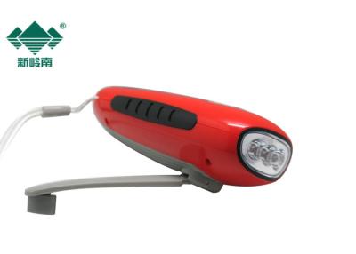 China Portable Solar Powerful Hand Crank Dynamo Led Flashlight With FM Radio for sale