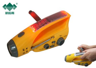 China Small Hand Powered Rechargeable Flashlight Radio With Emergency Cellphone Charger for sale