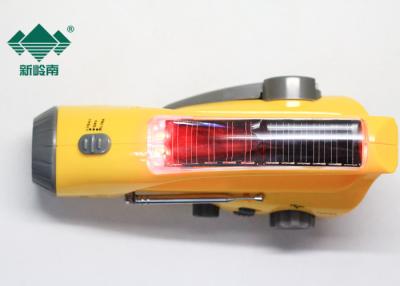 China Portable Weatherband Rechargeable Hand Crank Radio Flashlight With AM FM Radio for sale