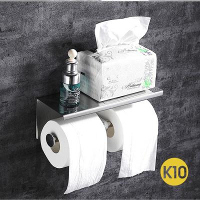 China Modern Wholesale Kitchen Stainless Steel Countertops Holder Chrome Wall Mount Bathroom Roll Toilet Paper Roll Holder Modern Paper Towel Holder for sale