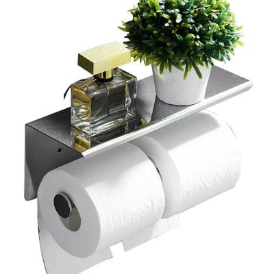 China Stainless Steel Toilet Paper Towel Holder Stand Alone Holder Modern Wall Mount Kitchen Bathroom Acanthus Leaf Roll Toilet Paper Holder for sale