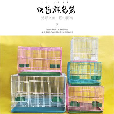 China Wire Cages Pet Animal Supplies Carry All Pigeon Packing Parrot Bird Cage Macaw Aviary Carrier Canary Yellow Small Breeding House for sale