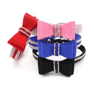 China Hot Personalized Amazon Drill Bowknot Pet Collar Leash in Pet Collars and Leashes for sale