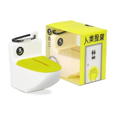 China New Design Pet Waste Dispenser Bag Travel Viable Portable Accessory Toilet Shaped Storage Box With Increase Buckle for sale